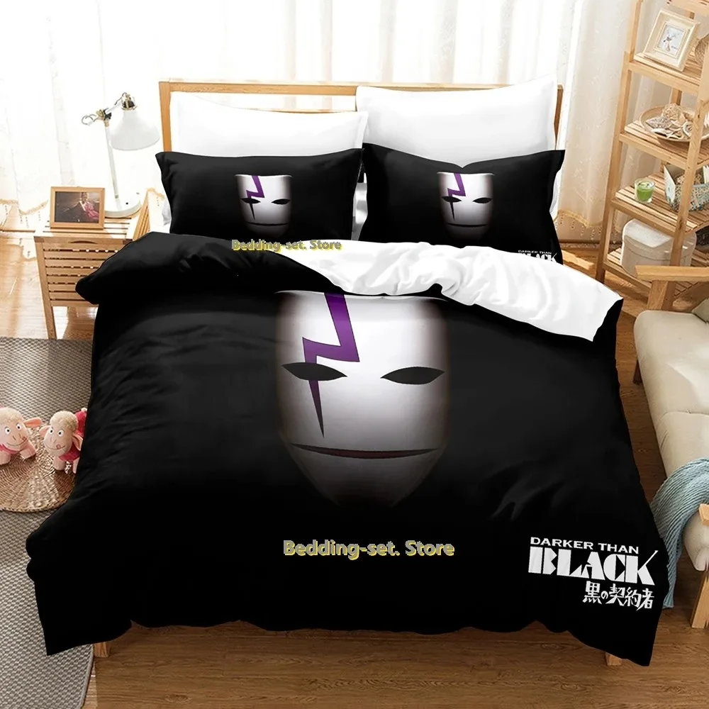 

Darker Than Black Bedding Set Single Twin Full Queen King Size Bed Set Adult Kid Bedroom Duvetcover Sets 3D Anime Bed Sheet Set