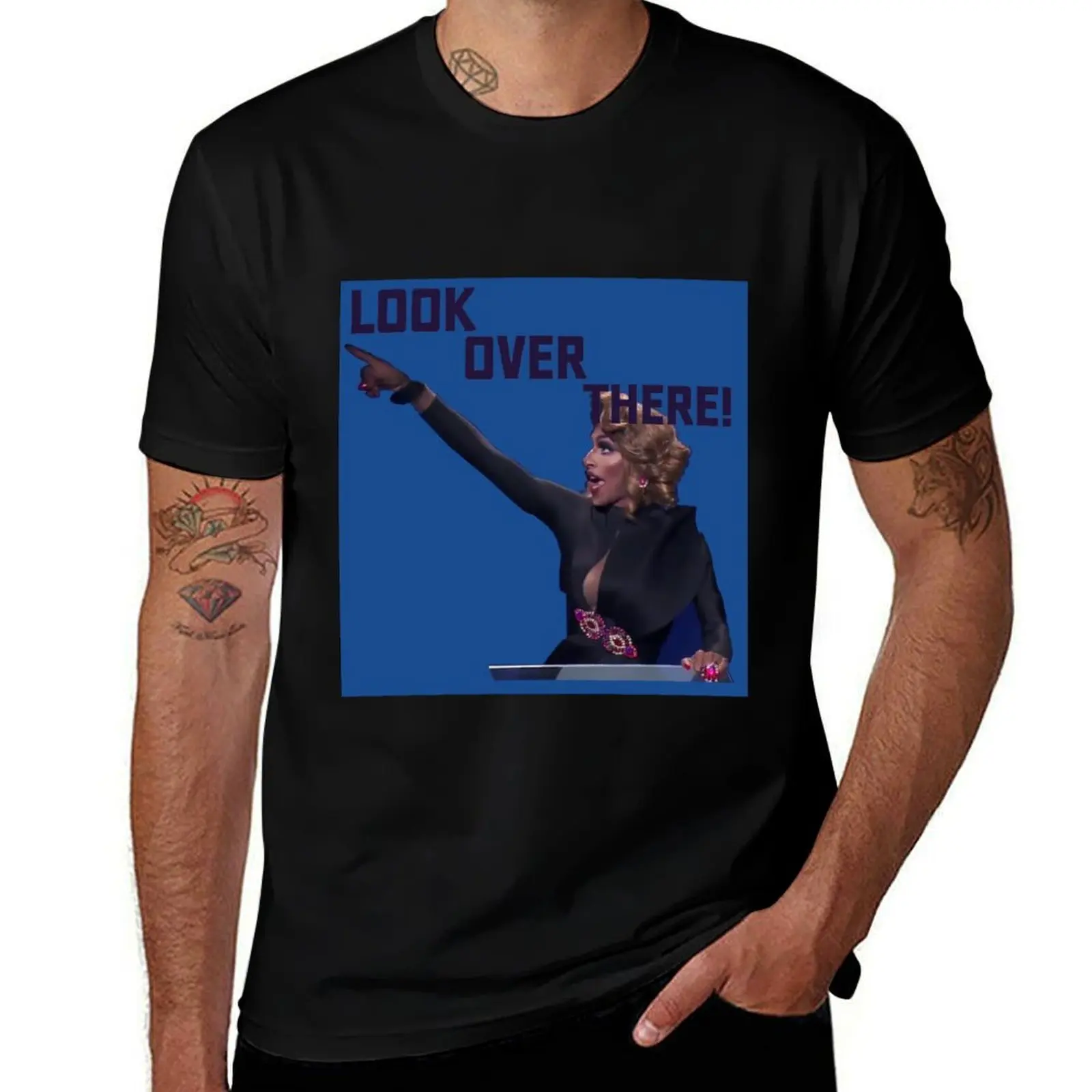 Camiseta LOOK OVER THETRE rupaul jaida, camisa de manga corta con estampado clásico