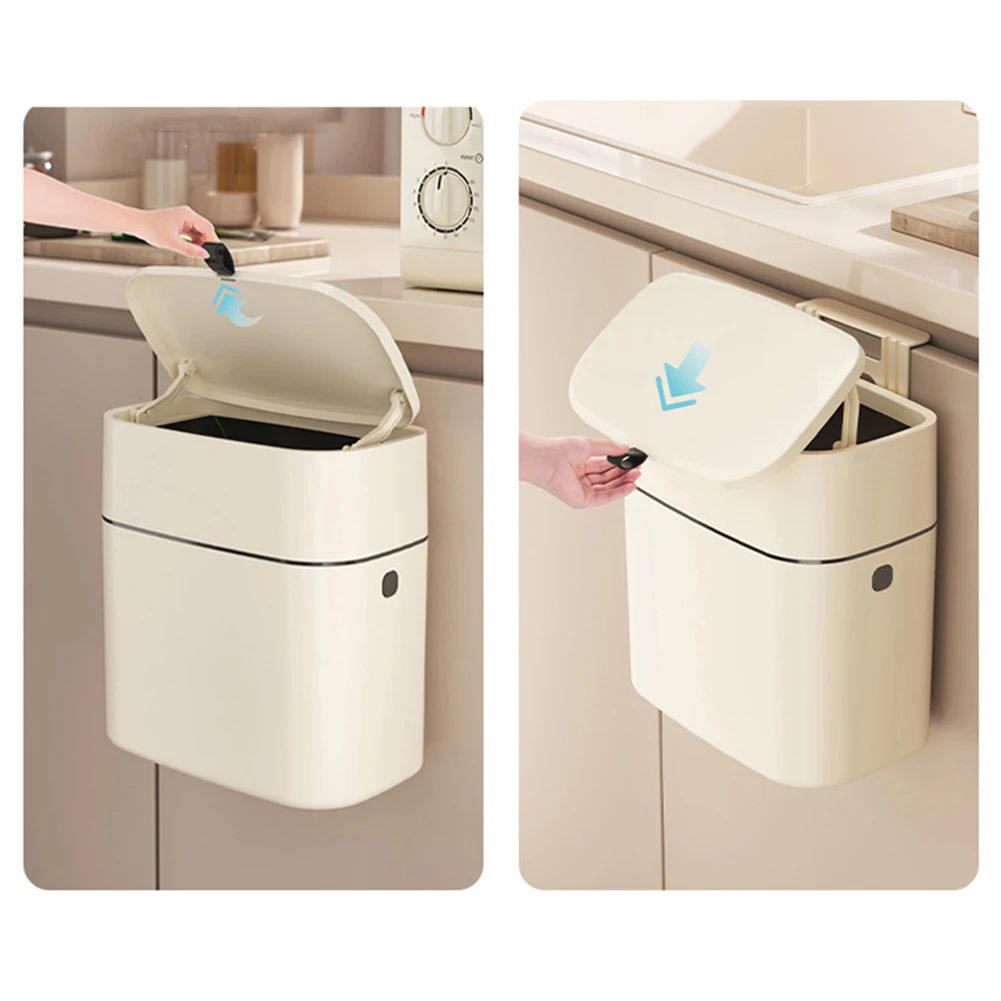 Kitchen Trash Can With Lid Hanging Kitchen Compost Bin Wall Mounted Garbage Can Small Trash Can For Countertop Under Sink