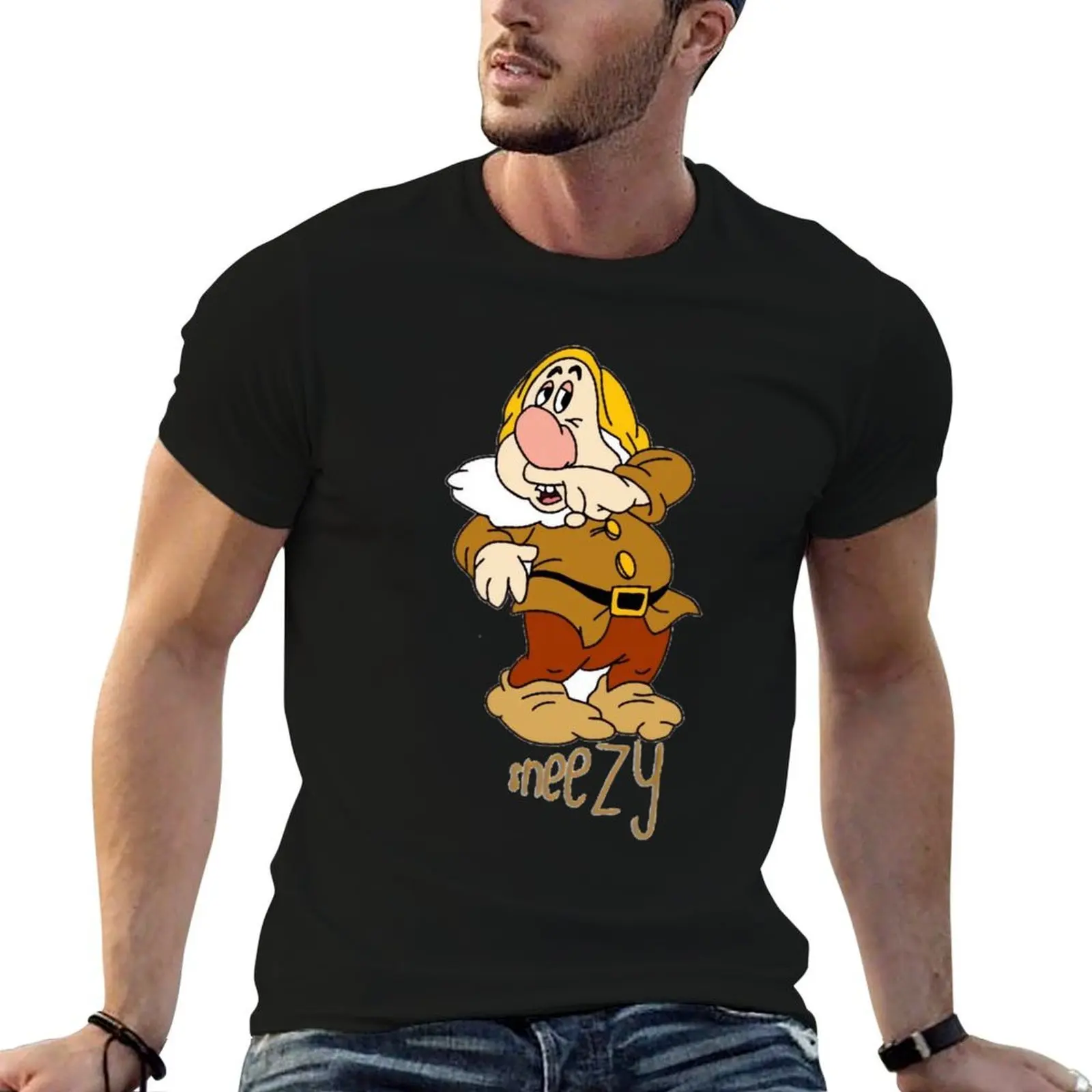 

Sneezy T-Shirt man t shirt heavy cotton t shirt men 100% cotton luxury brand man tshirt T-shirt
