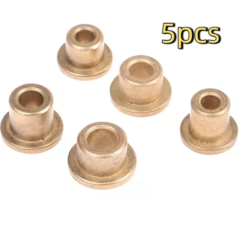 5Pcs Flanging Self-Lubricating Bearing Powder Metallurgy Oil Copper Bushing Guide Sleeve With Stepped Flange Hardware