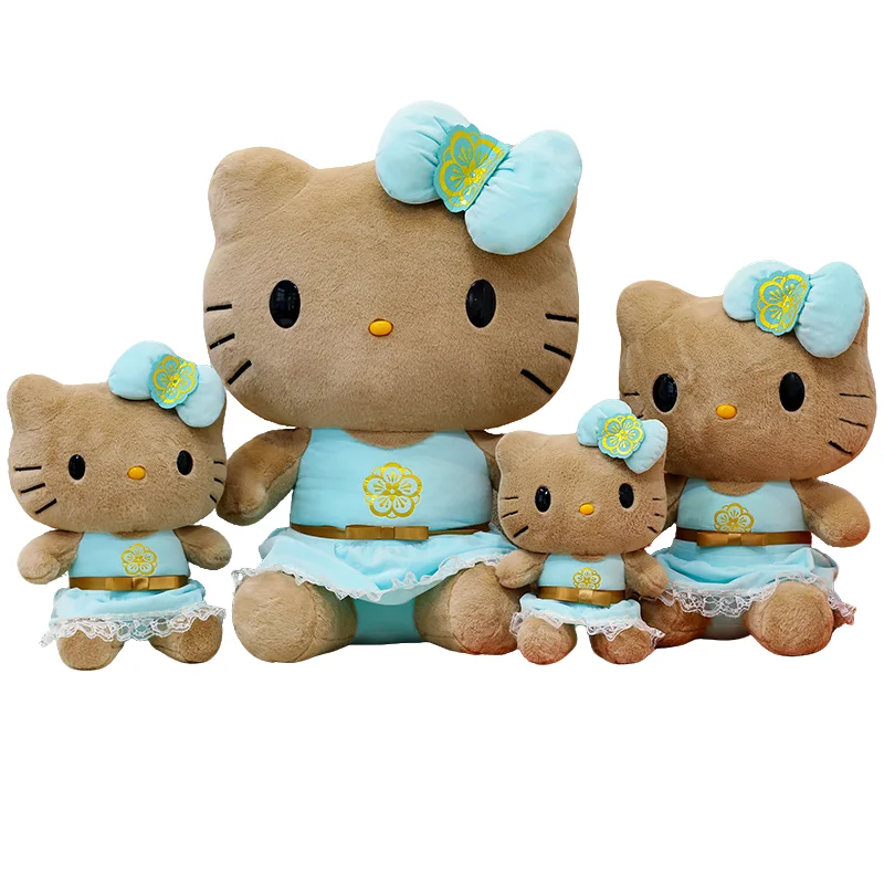 

Aoger Hello Kitty плюшевая кавайная ограниченная черная кожаная мультяшная плюшевая кукла аниме сердце девушки милые плюшевые игрушки подарок подруге