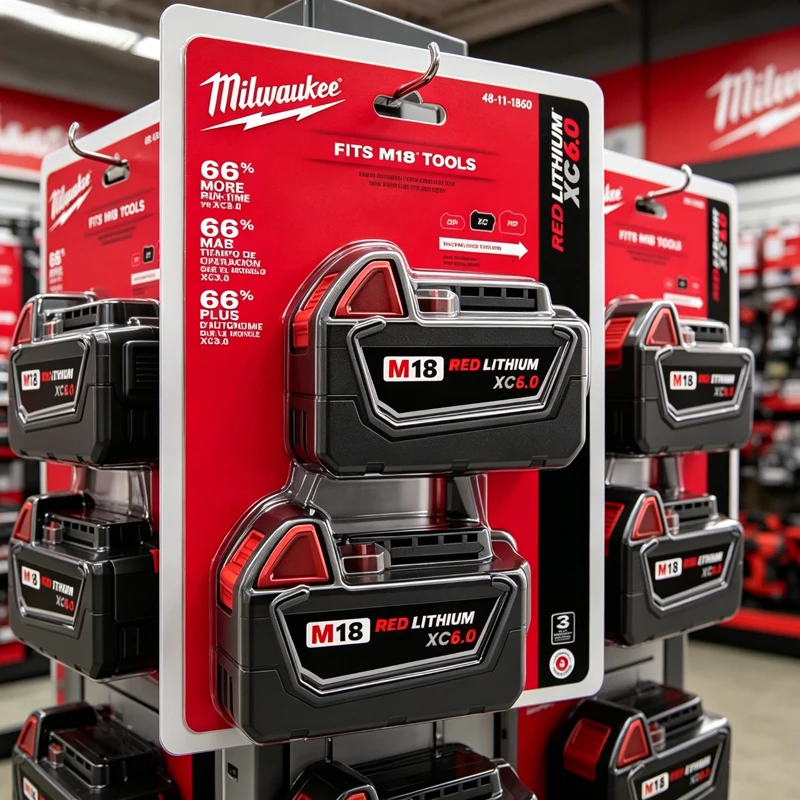 

18650 Milwaukee M18 18V REDLITHIUM high-power 6.0Ah Rechargeable battery, 50% higher power,M1818V 18650 cell battery