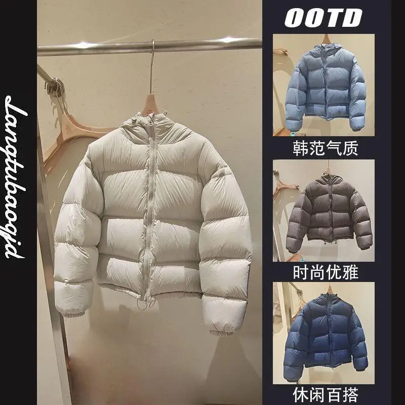 

Women's Bread Padded Jacket Outdoor Daily Wear Cloud Cotton Jacket Women Short Style 2025 New Korean Version Small Hooded Casual