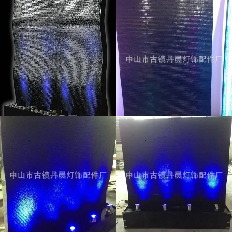 Custom LED Bubble Water Curtain Wall Screen for Living Room Decor Acrylic Waterfall Panel with Light Effects Home Interior