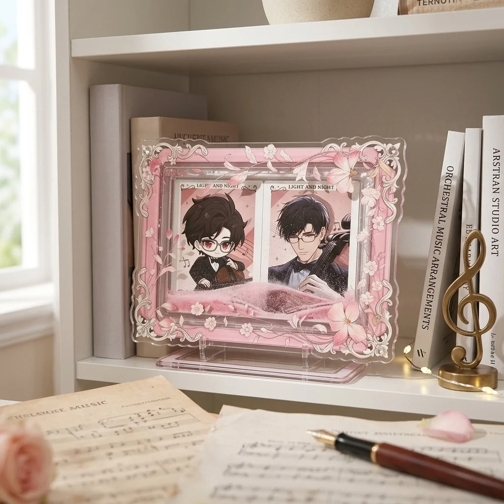 Acrylic Photo Frame Stand 6in Creative Desktop Storage Holder For Instant Camera Pictures For Valley Beauty Cards