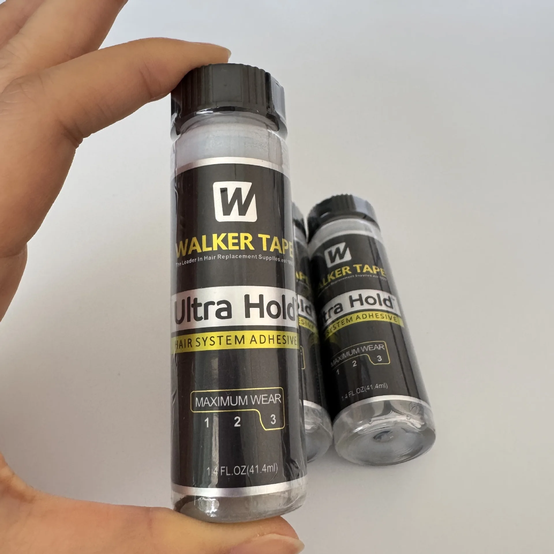 Cola ultra hold para peruca, cola à prova d'água para peruca de renda/peruca/fechamento, sistema de cabelo invisível, adesivo com escova + removedor de renda