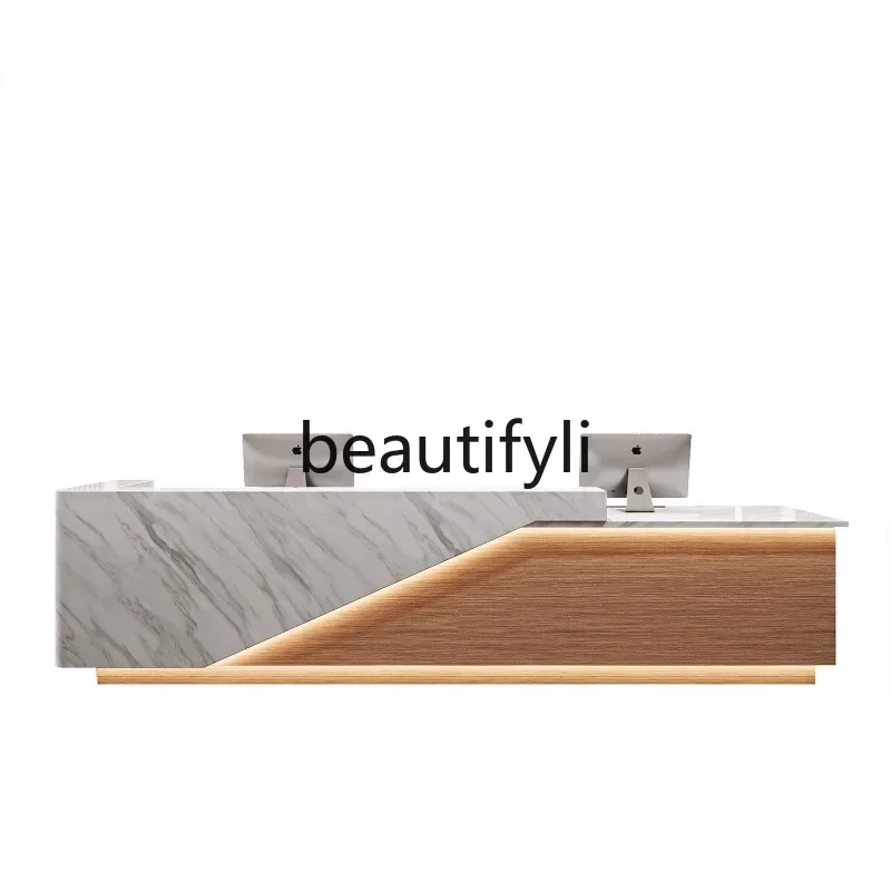 

Company front desk beauty salon checkout page reception desk counter high-end customization