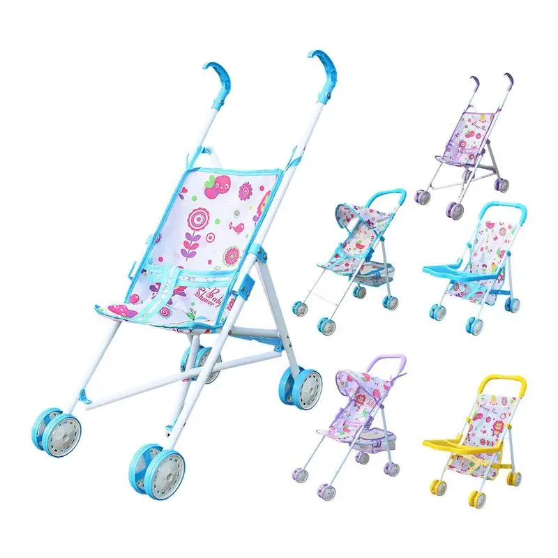 Mini muñeca de simulación creativa para bebé, carrito ligero para niños, cochecito de juguete, muebles para casa de muñecas, accesorios para muñecas