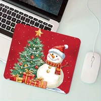 Anti-slip rubber base of the Christmas snowman and tree mouse pad is durable and suitable for offices and homes. High quality