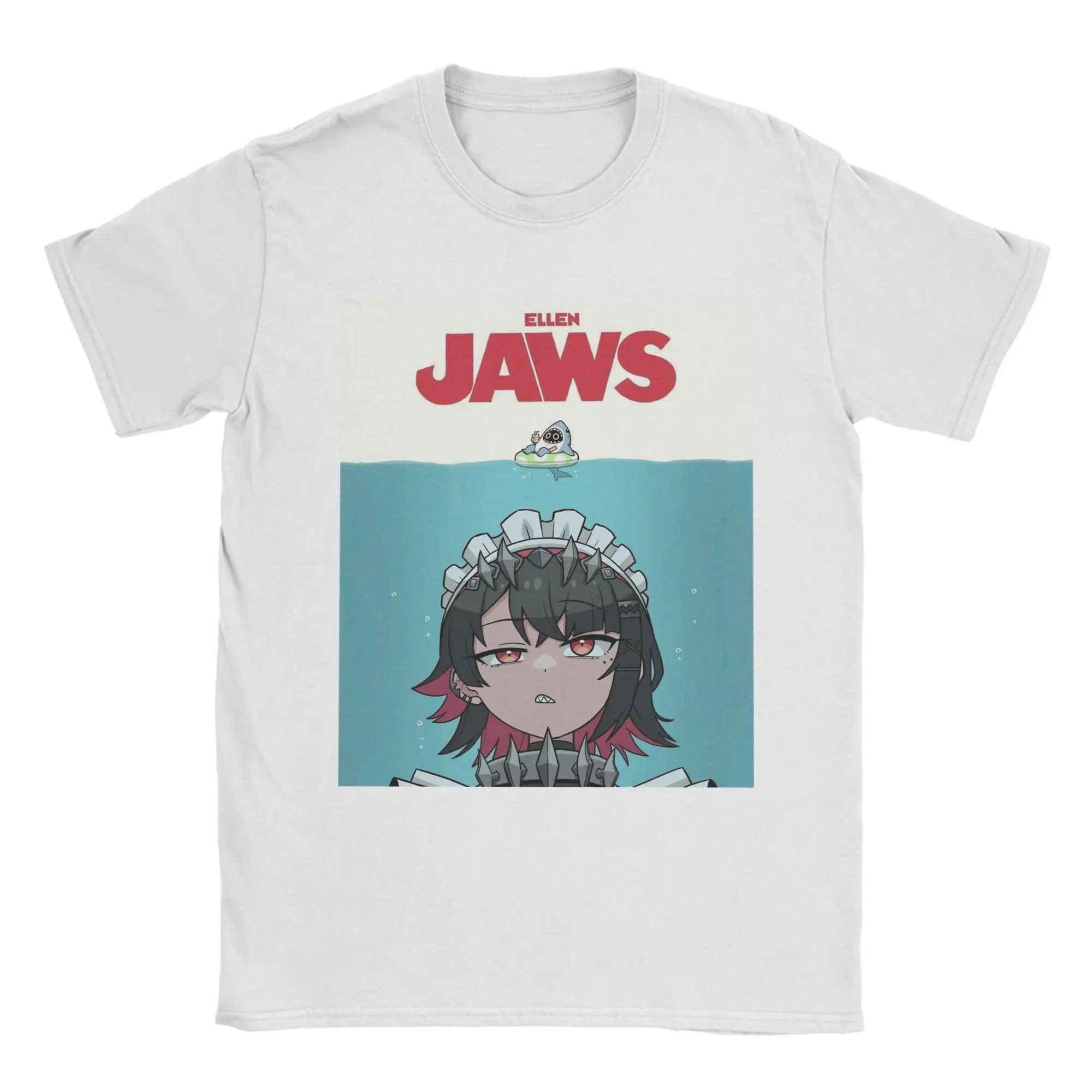 2026 Ellen Joe Jaws Poster Zenless Zone Zero T-Shirts for Men Pure Cotton Tees Crewneck Short Sleeve T Shirt Printed Clothing