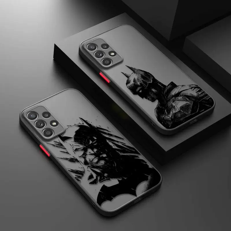 Klare tpu matte Telefon hülle für Samsung Galaxy A12 A34 A32 A52 A72 A71 A31 A22 A21 A23 A53 A73 A50 Batman-Logo-Superman