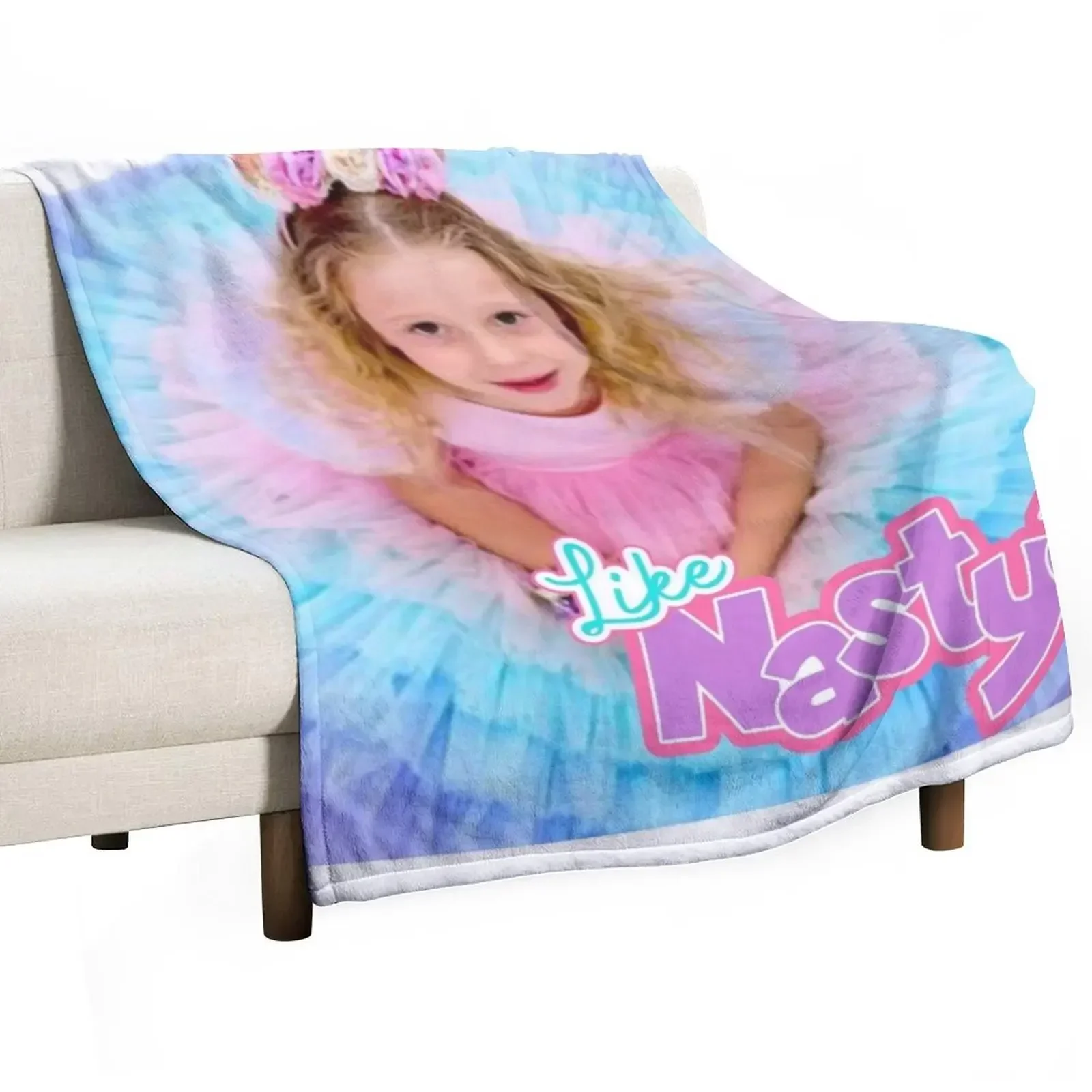 like nastya, like nastya with flowers Throw Blanket Summer Beddings christmas decoration Picnic Blankets