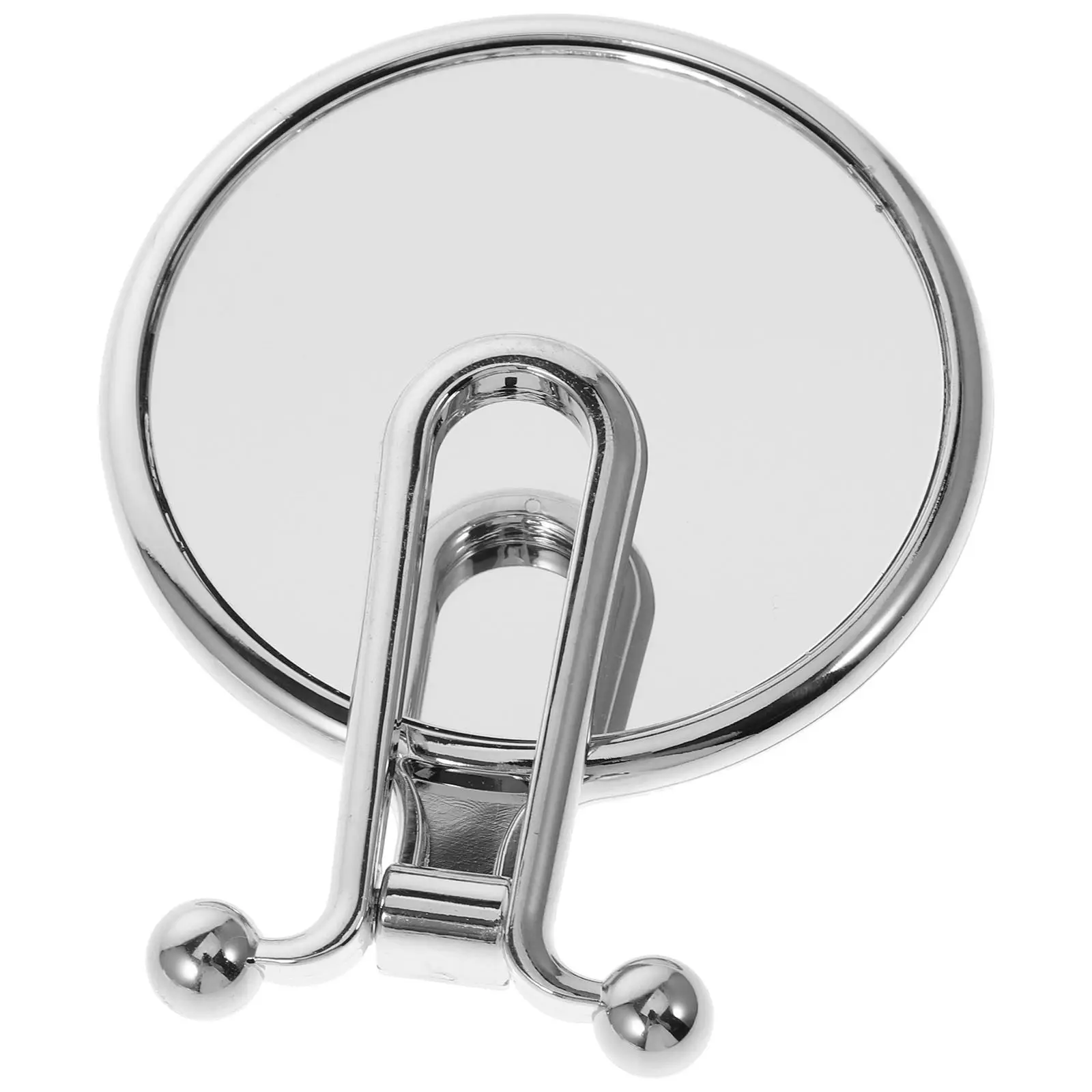 

Компактное складное круглое зеркало для макияжа, серебристое, маленькое, легкое, портативное, мини-зеркало для путешествий и использования в салонах красоты, 10-кратное увеличение, 1 шт.