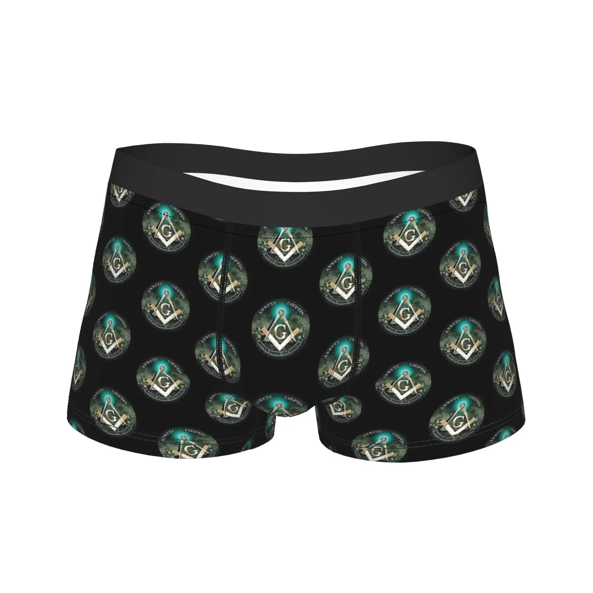 

Masonic Freemason Masonry Boxershorts 3D Pouch Underwear Hot Sale Printing Shorts Briefs Elastic Men's Panties Large Size