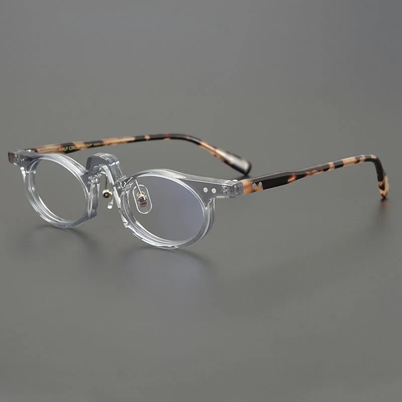 Niche cat-eye personality acetate glasses frame male and female designer retro literary full frame optical prescription glasses