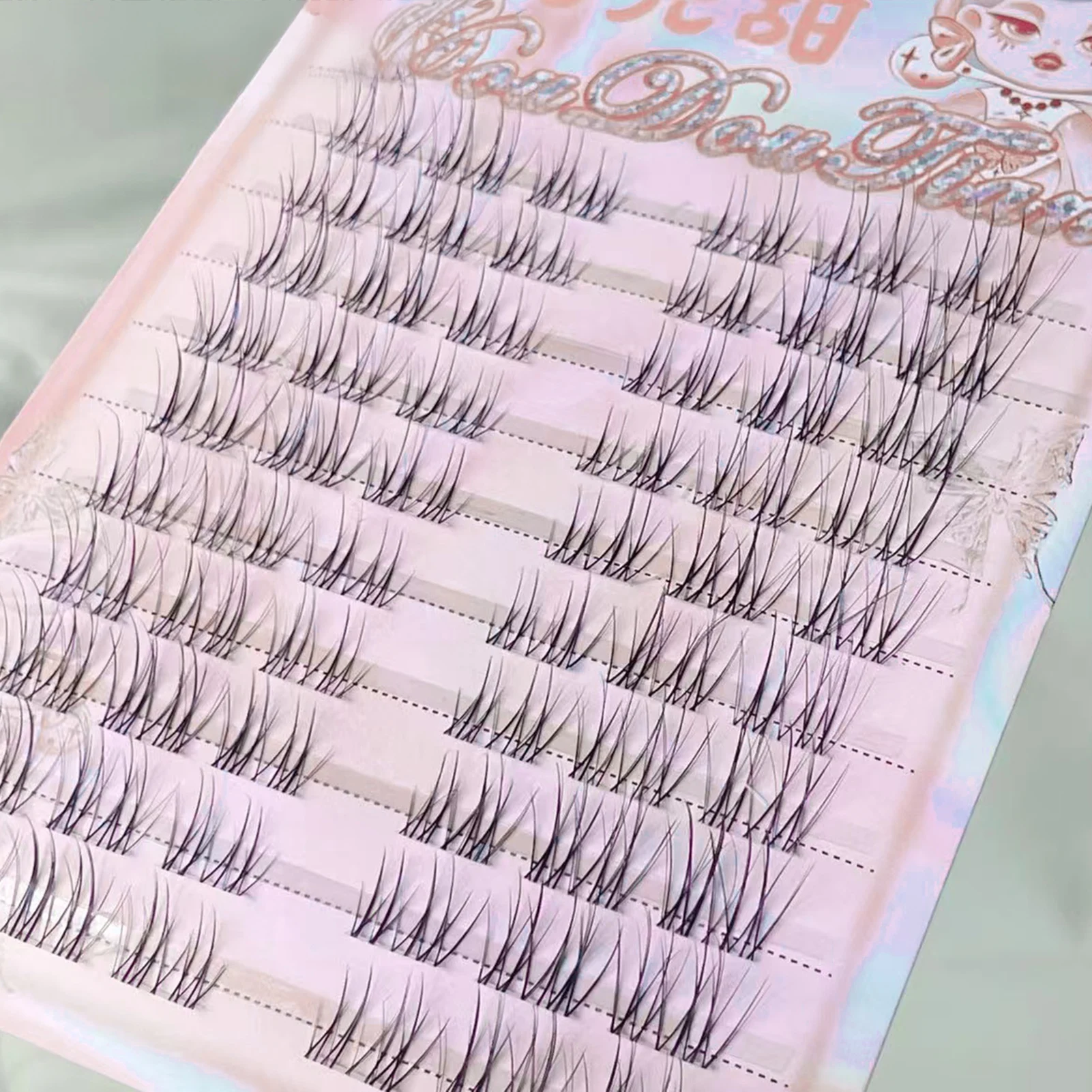 

DIY False Lashes Korean style Ultra-Thin 0.05mm Black 7-12mm Mixed Lengths C-Curl Natural Looking Fairy Lashes For Beginners