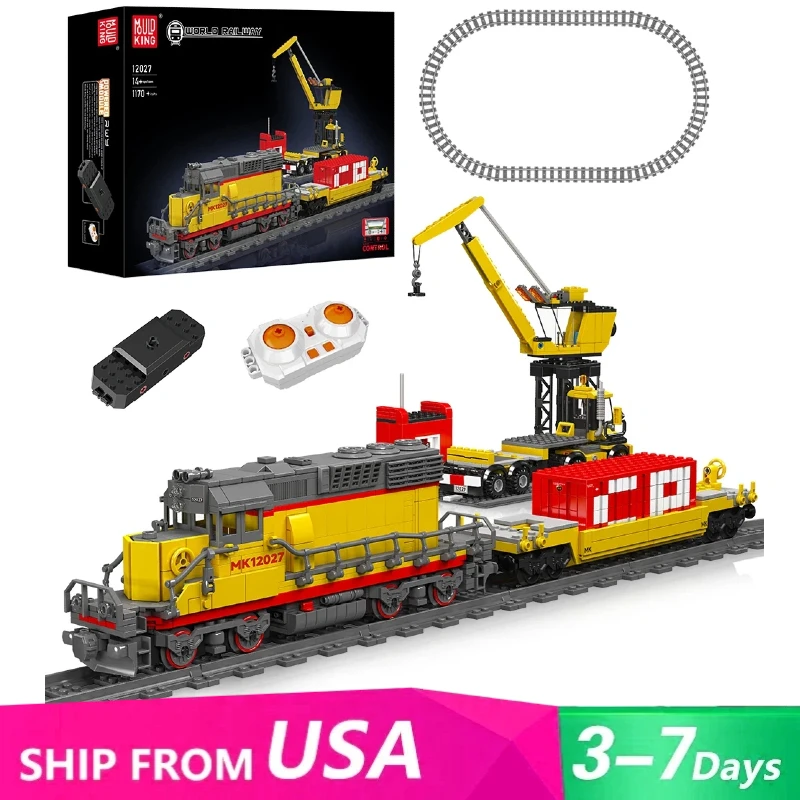 

1170PCS Mould King Remote Control EMD SD40-2 Diesel Locomotive Building Blocks Technical Railway Train Model Assembly Toys Gift