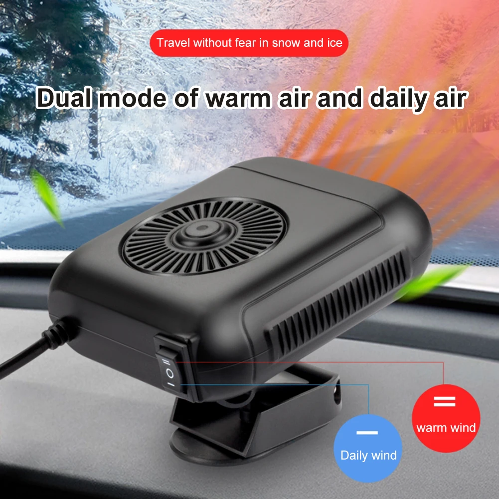 Calentador de coche, desempañador de parabrisas, ventilador descongelador de 12V/24V, desempañamiento de parabrisas Universal, ajuste de ángulo, accesorios para automóviles