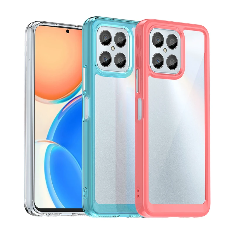 Coque de téléphone transparente pour Honor, coque arrière de protection colorée, housse pour Honor 70 Lite 5G