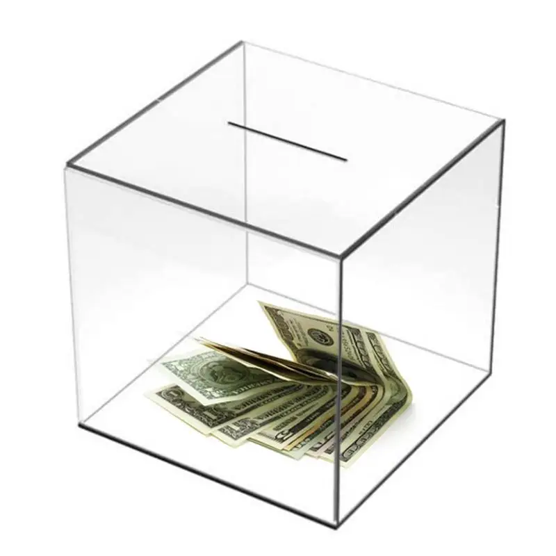 Acrylic Bank Box Unopenable Clear Bank Popular Boys Girls Money Bank Money Boxes For Adults Glass Unbreakable Money Bank