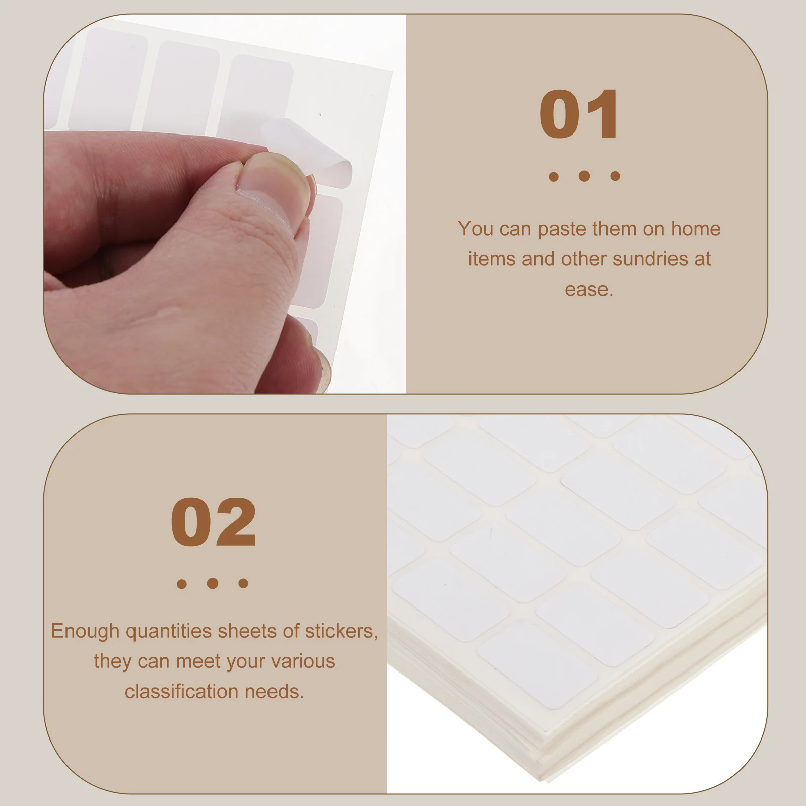 

Blank Sticker Paper Adhesive Label Sheets Classification Marking Note Tags Custom Reusable Home Office School Folders