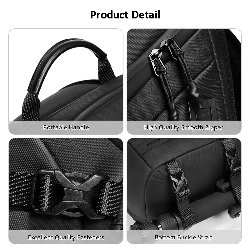 رجل حقيبة كروسبودي قصيرة السفر حبال حقيبة ساعي حقيبة الصدر مقاوم للماء USB حقيبة ظهر بكتف واحد للكمبيوتر اللوحي 12.9 بوصة