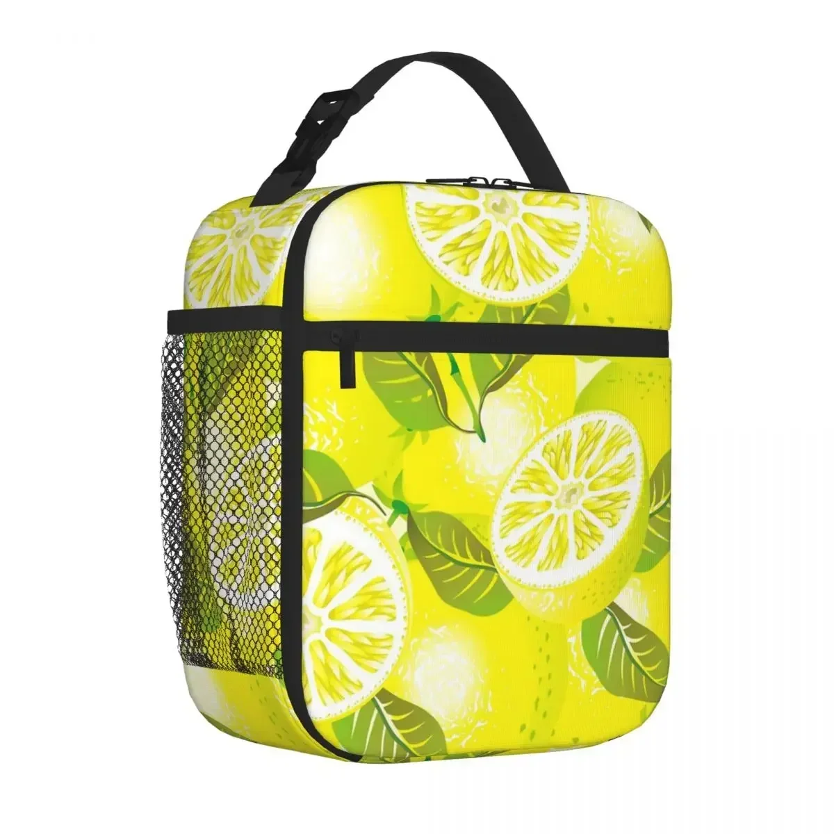 Lemon Background Lunch Tote Lunchbag Lunch Box Bag Lunch Bag For Kids