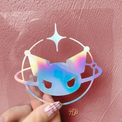 Sanrio Kurome Tlp Hollow Car Sticker Car Decoration Cartoon Anime Characters Cute Trunk Flat Sticker Water Proof Luminous 2024