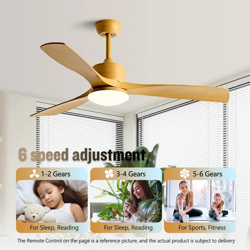 36/42/52Inch Strong Wind Ceiling Fan Light Modern Simplicity Restaurant Electric Fan Household Ceiling Fan With Light