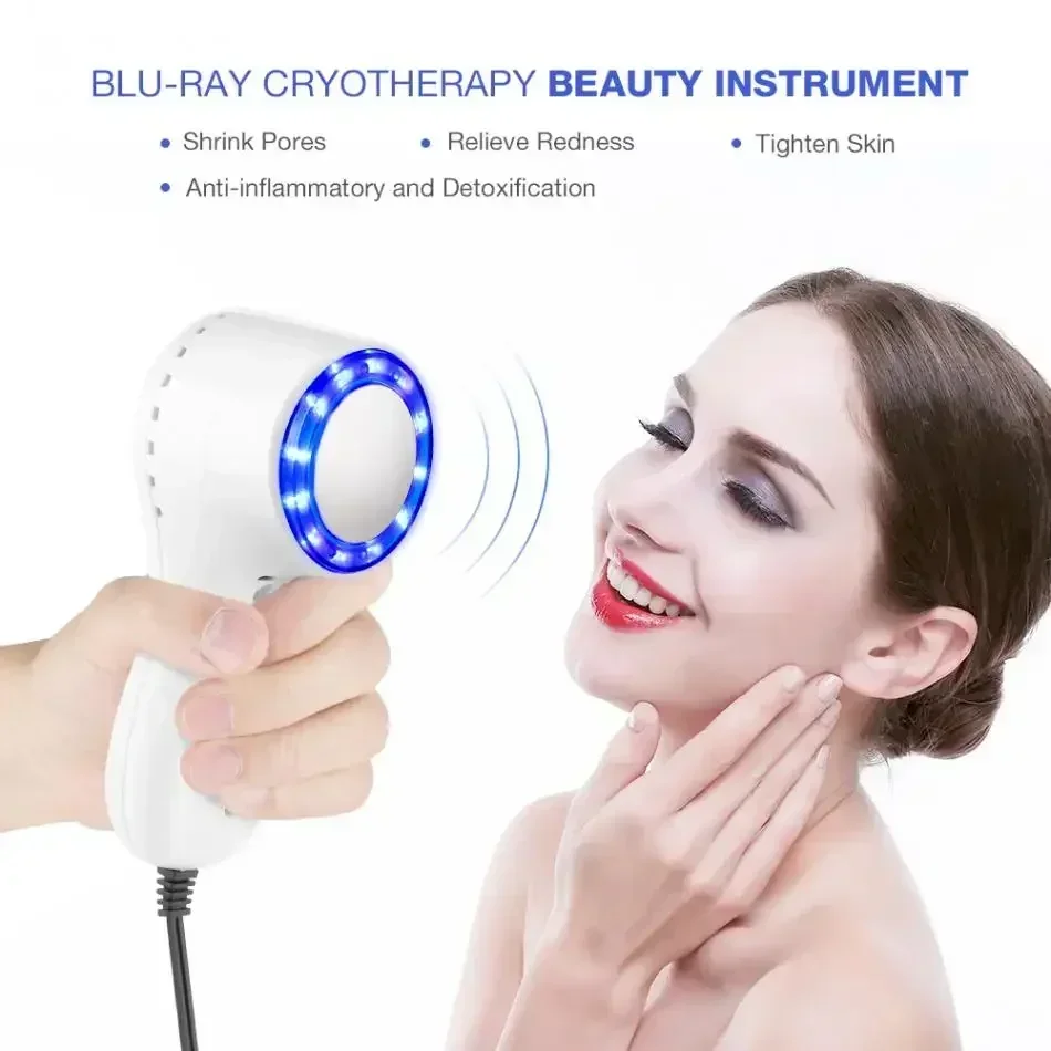 Cryotherapy Skin Cooling Machine Electric Facial Massage Clean Skin Rejuvenation Lift Tighten Reduce Swelling Shrink Pore care