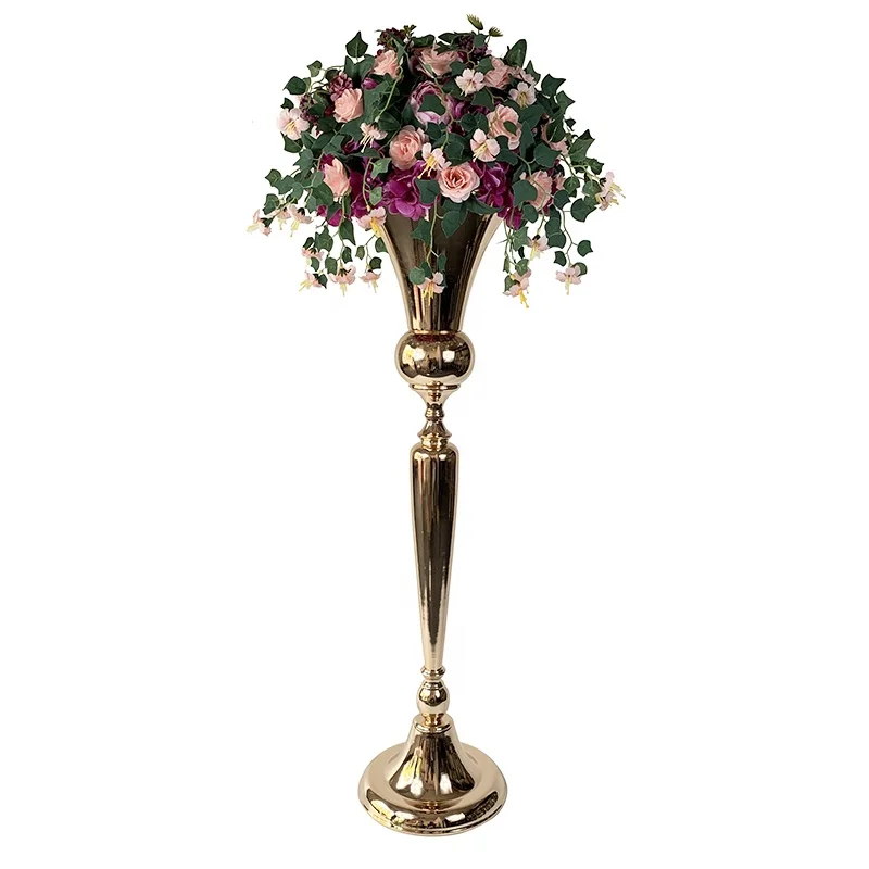 

Декоративная ваза JC 38.6 Tall Iron Luxury, прочная, с центральным декором, идеально подходит для свадеб