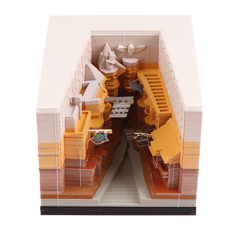 Magic Alley Desk Calendar With LED Lights 2025 Calendar Memo Pad Creative Desk Calendar DIY Notes Notepad 3D Art Calendar Paper