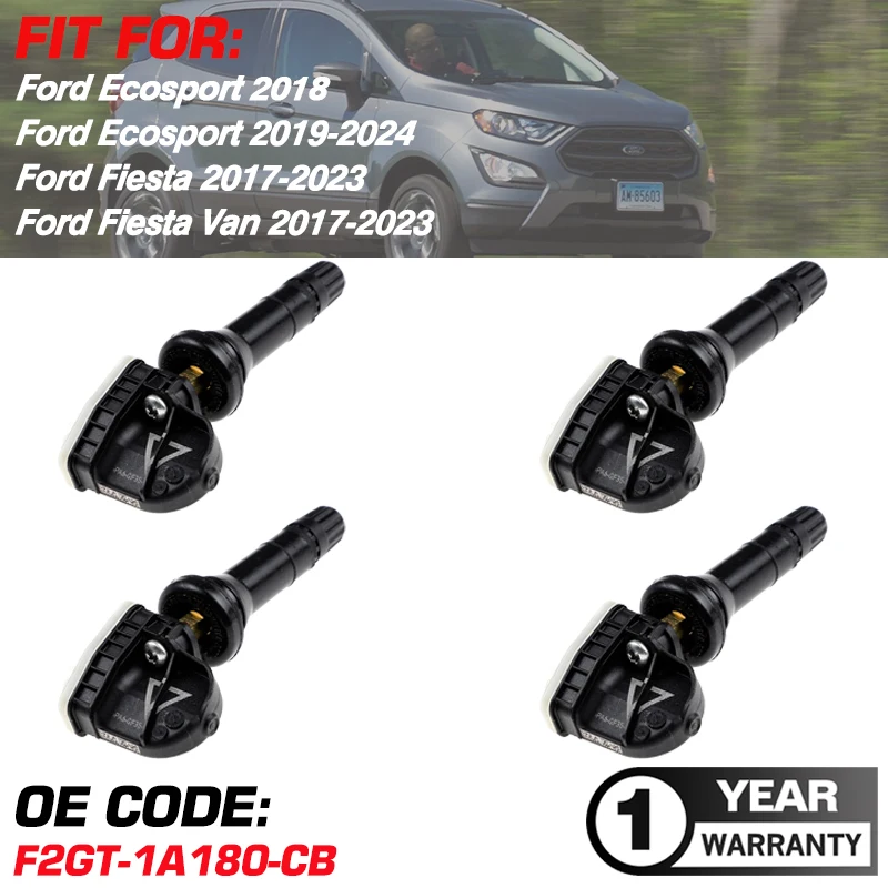 For Ford Ecosport 2018-2024 Ford Fiesta 2017-2023 433MHZ 1x Car Tire Pressure Monitor Sensor F2GT-1A180-CB F2GT-1A180-CD TPMS-36