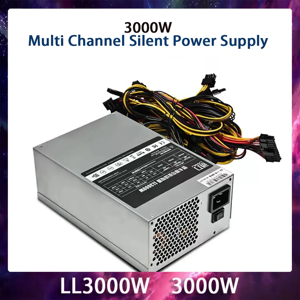 Multi Channel Silent Power Supply For LIANLI LL3000W 3000W ATX Desktop Power Supply