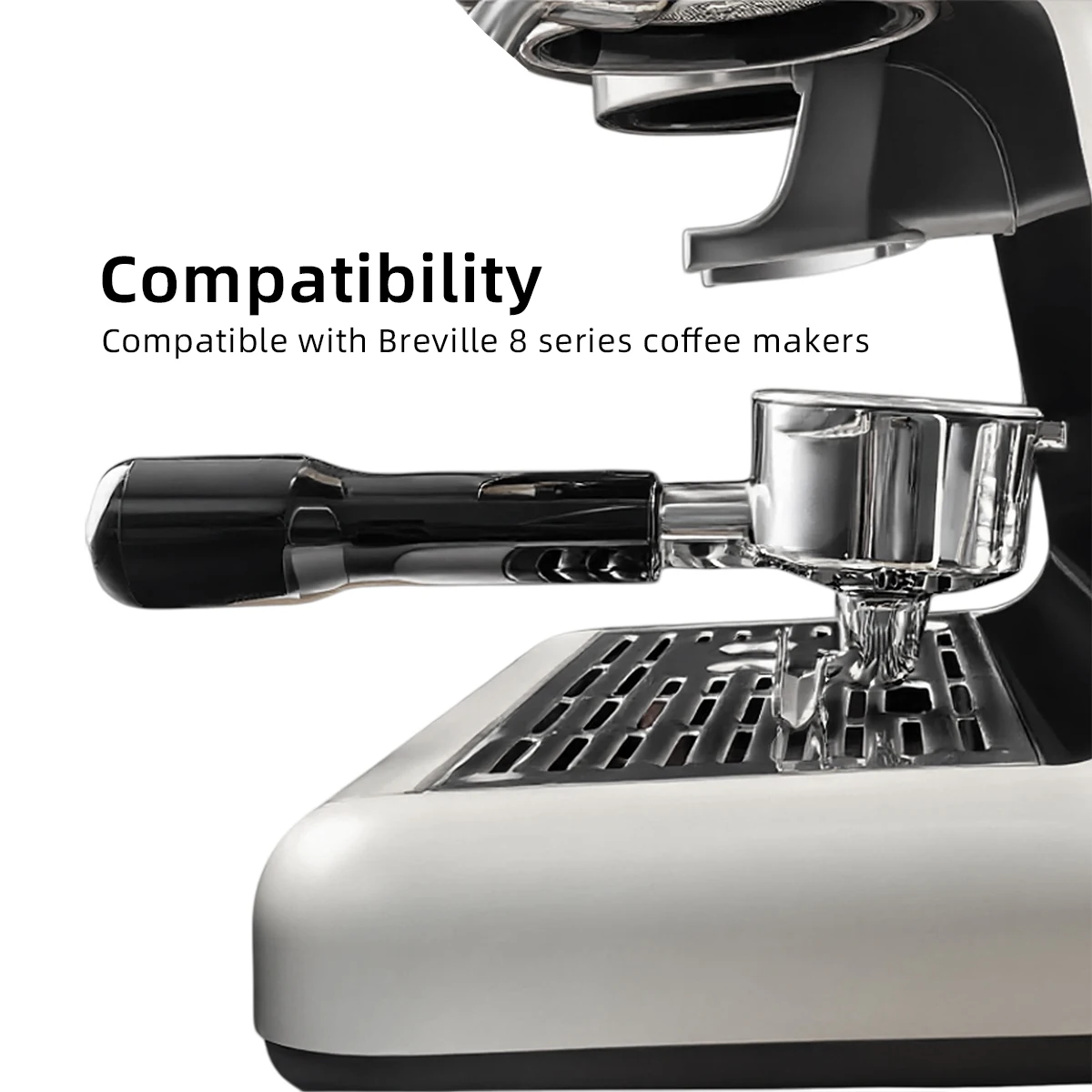 Premium 54mm Portafilter 3 Ears Espresso Portafilter Replacement Bottomless Portafilter Compatible With Brev 8 Series Machines