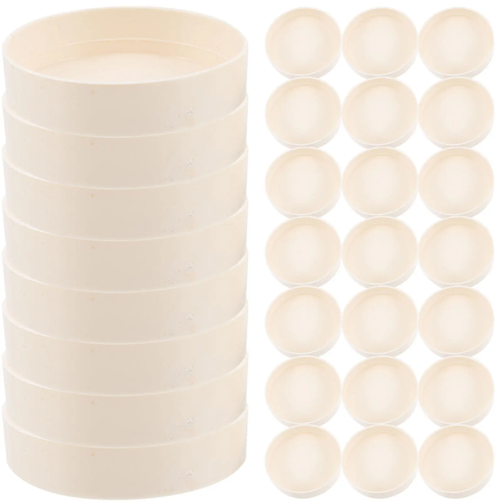 50Pcs PVC End Caps Round Tubing Connector for Irrigation Pool Plumbing Indoor Outdoor Water Line Protection Cap PVC Fitting