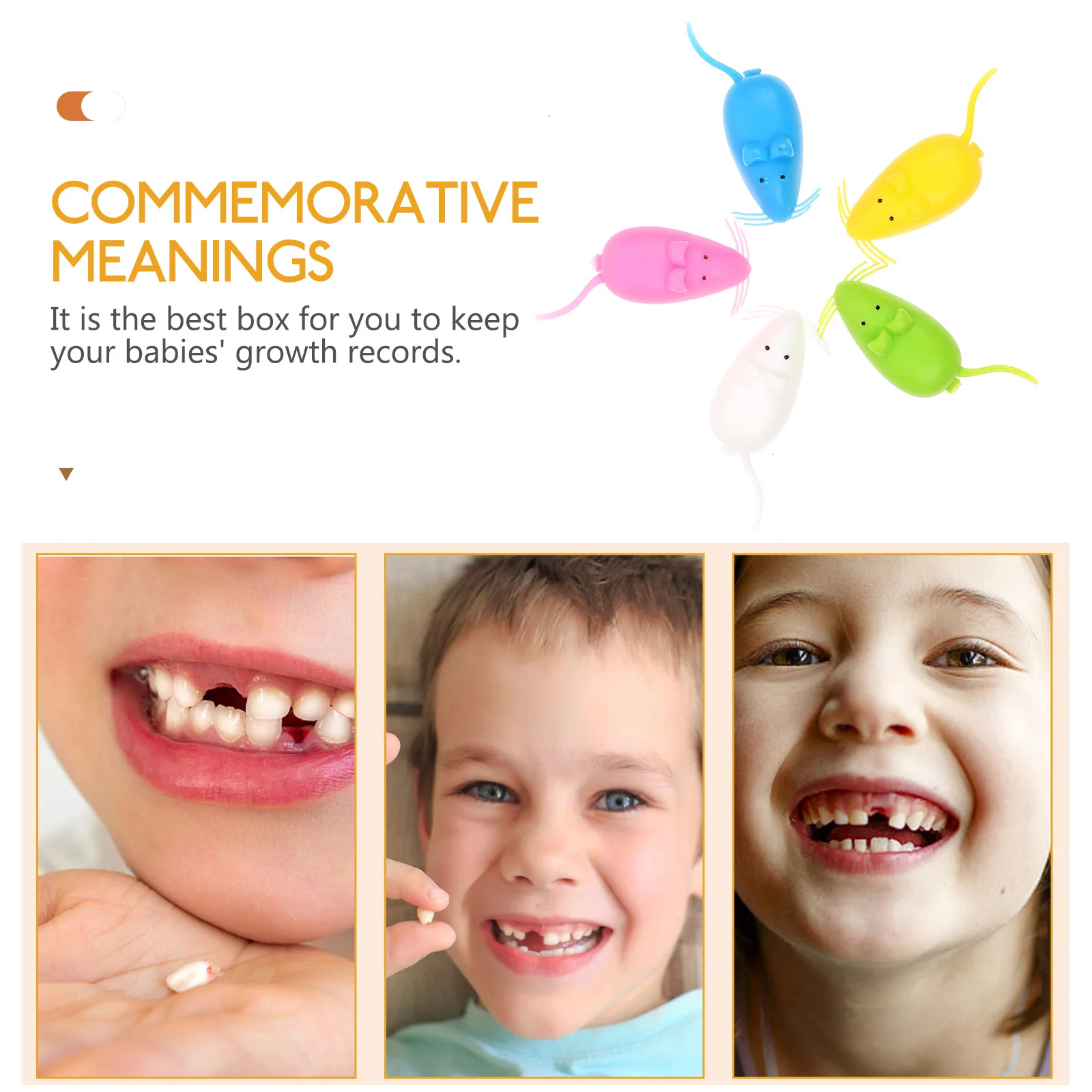 

100pcs Box Kids Teeth Organizer For Baby Keepsake Case Tooth Holder Case Baby First Tooth Record Growth Moment