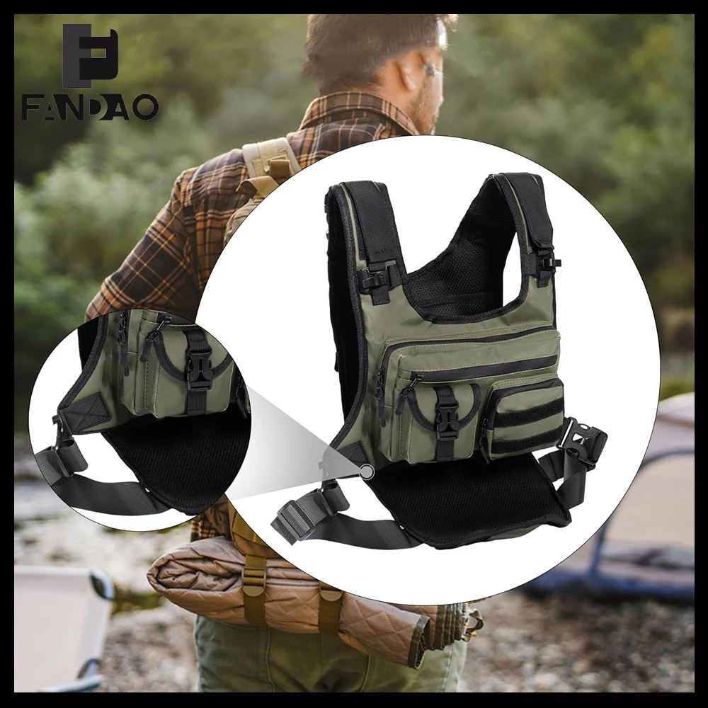 

Tactical Chest Rig Bag Cycling Accessory Pouch Outdoor Training Phone Holder Gear Running Vest Chest Pack for Walking Climbing