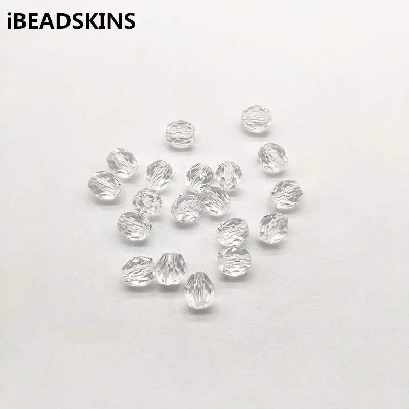 New arrival! 8x7mm 1800pcs Clear acrylic Faceted Egg-shape beads for Necklace,Earrings parts,hand Made Jewelry DIY