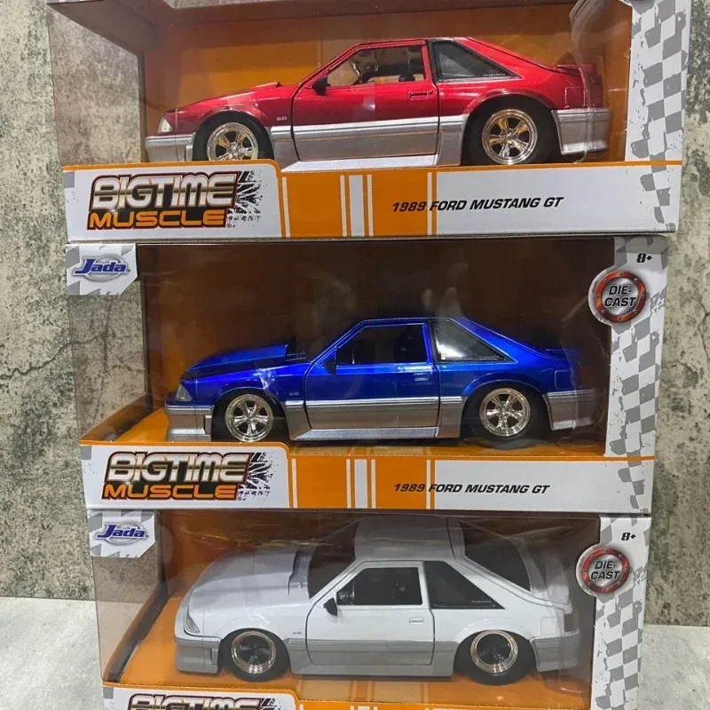 Jada 1:24 1989 Ford Mustang GT wysoka symulacja odlewu modelu samochodu ze stopu metalowy samochód prezenty dla dzieci kolekcja zabawek J222