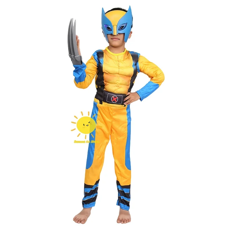 BEAST KINGDOM Black Panther Wolverine Cosplay Kostüme James Howlett Requisiten Thema Lustige Maske Krallen Halloween für Kinder Geschenk