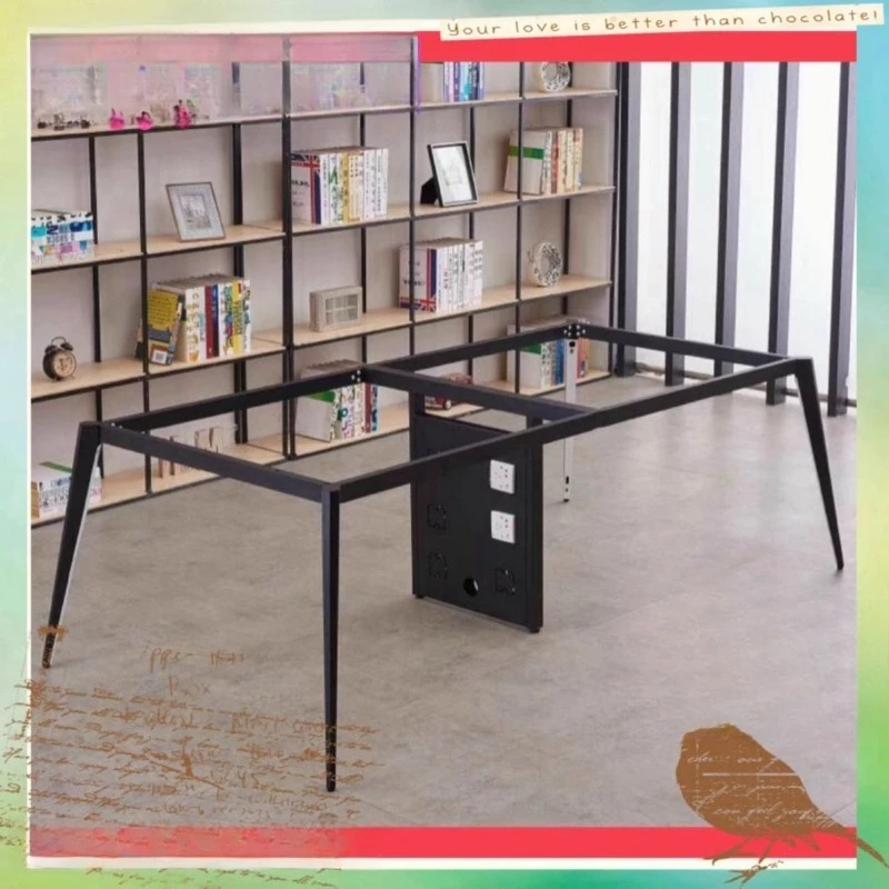 Italian rock slab dining table legs bracket conference  tripod wrought iron computer table frame desk legs table feet book