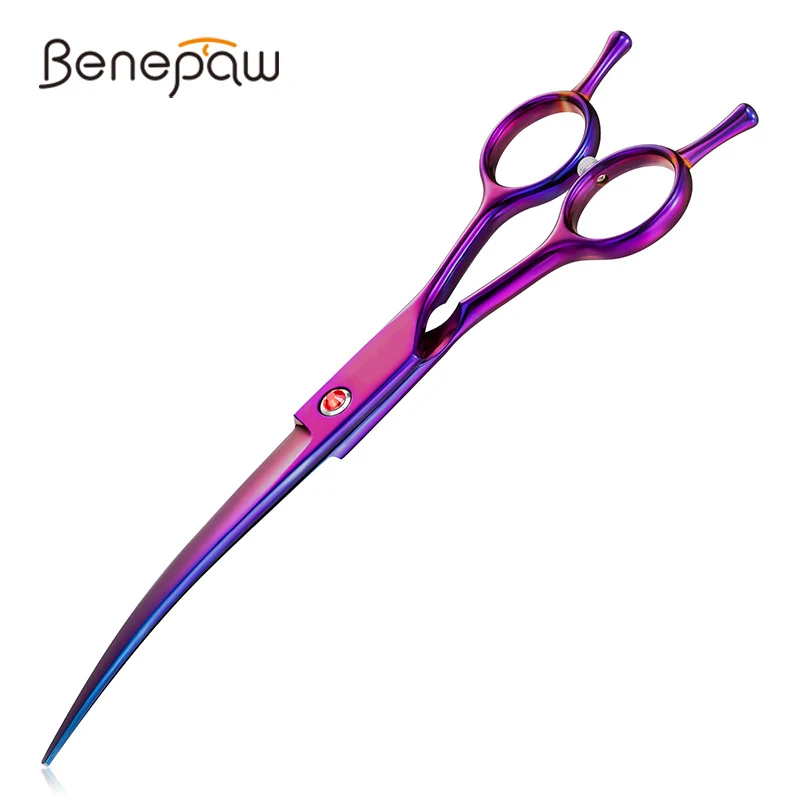 Benepaw Professional Dog Grooming Scissor Stainless Steel Ergonomic Handle Pet Down-curved Shear For Puppies Cats Hair Trimming