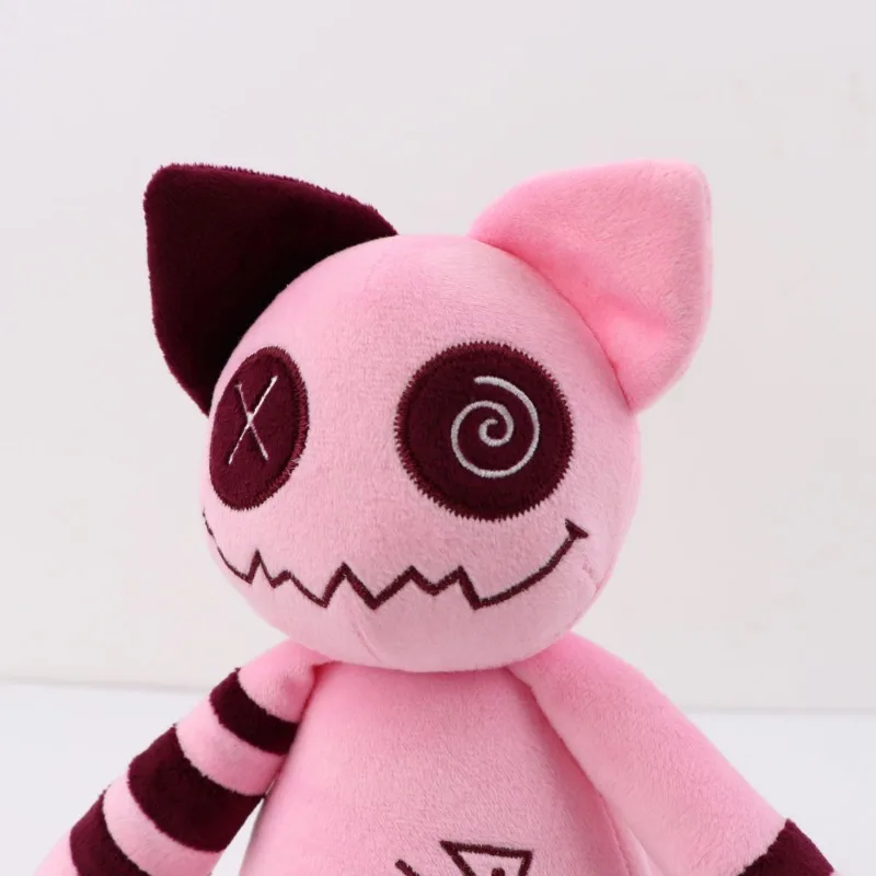 Zombie Cat wypchane zwierzę zabawka 25cm różowy Kawaii miękki Zombie Cat lalka Cartoon zabawka peryferyjna rzuć poduszka udekoruj kolekcję prezentów