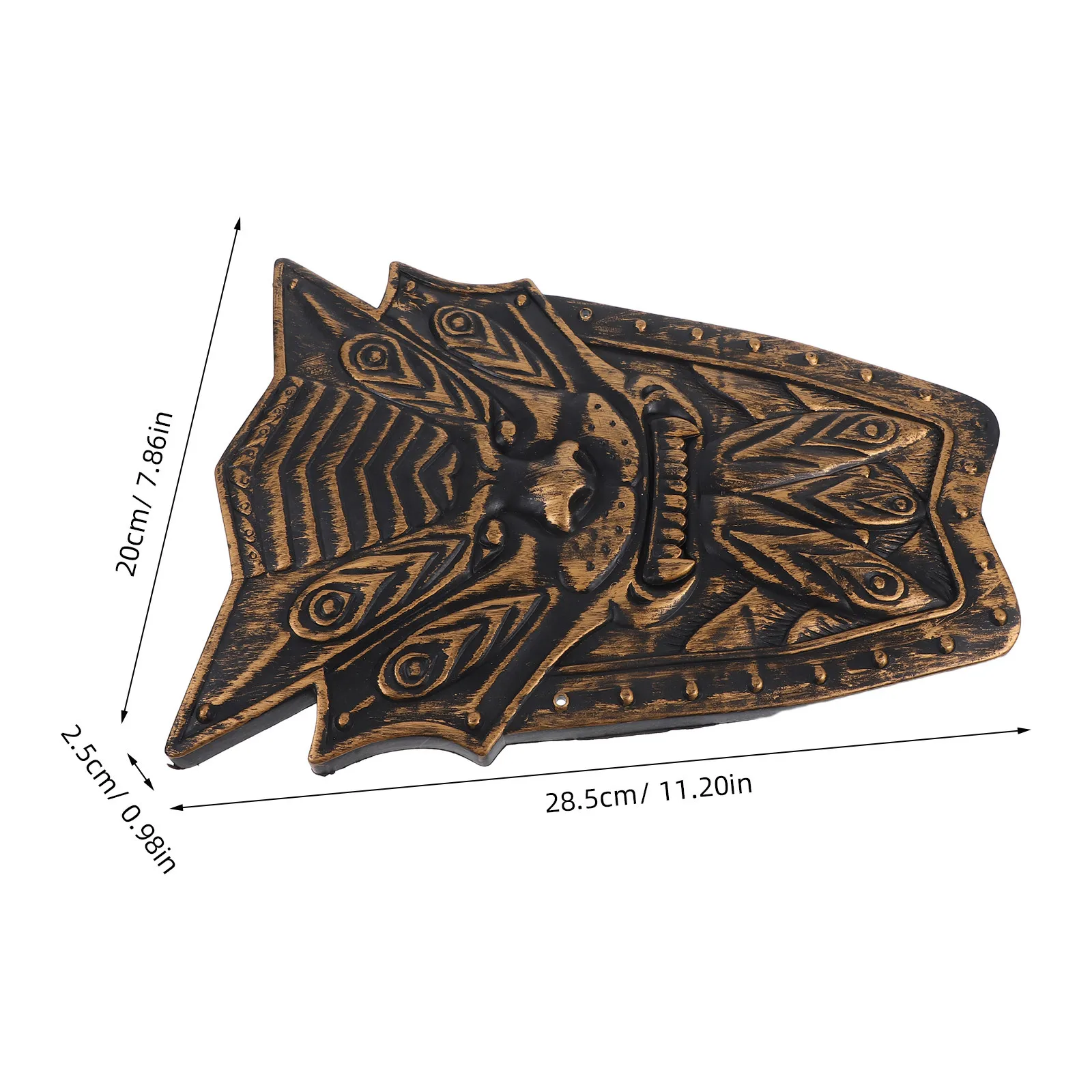 درع فارس القرون الوسطى للأطفال خفيف الوزن من البلاستيك للعب الأدوار التأثيرية للأولاد إكسسوارات أزياء أداء الأولاد درع الفرسان #6