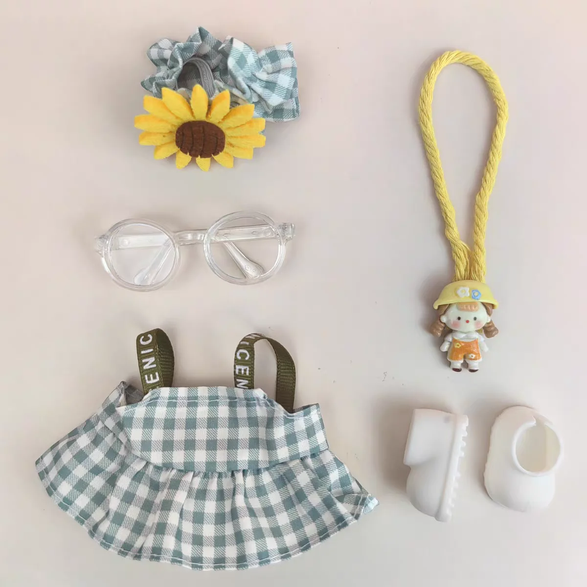 17 cm Nette Mini Plüsch Puppe Kleidung Outfit Zubehör Für Korea Kpop Exo Labubu Idol Puppen Rock Hut Kleidung DIY kinder Geschenk