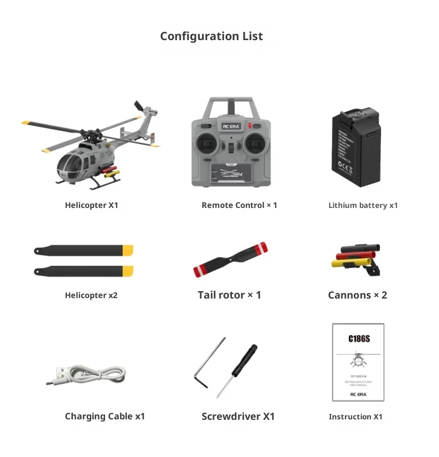 جديد 1:48 RC ERA C186S هليكوبتر يتم التحكم فيها عن بعد 6 قنوات محاكاة فرش تحديد المواقع التدفق البصري هليكوبتر الأولاد هدية #5