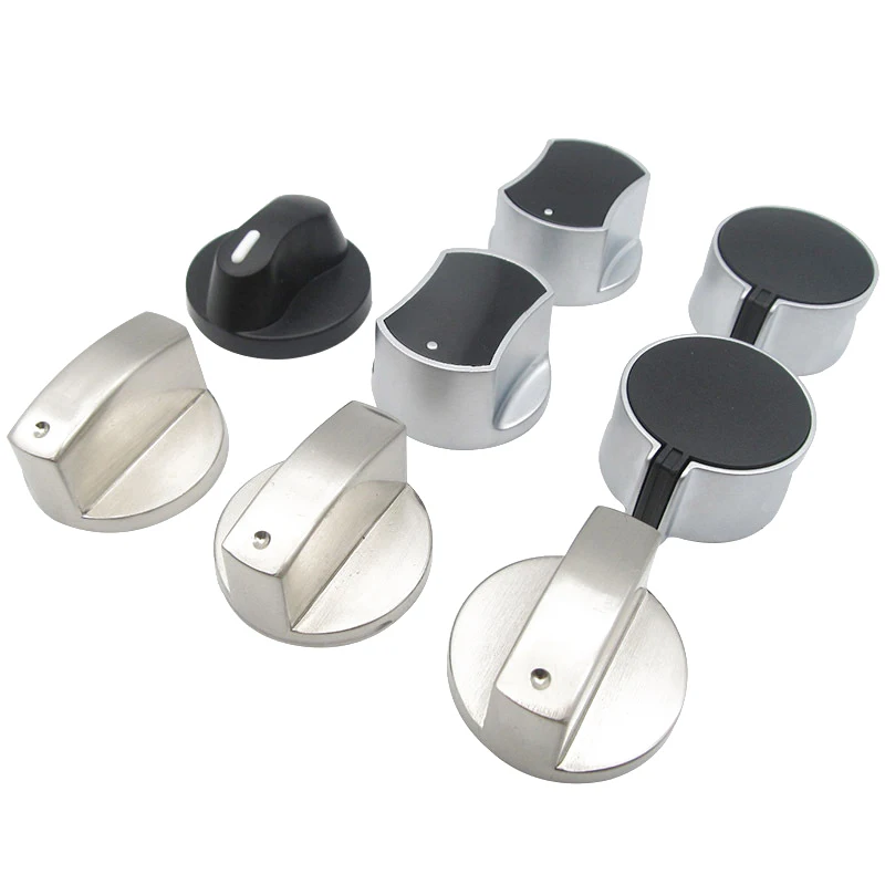 /KQM/2Pcs 6/8Mm Gas Cooker Accessories Assembly Button Universal Silver Gas Stove Knobs Cooker Oven Control Switch High Quality