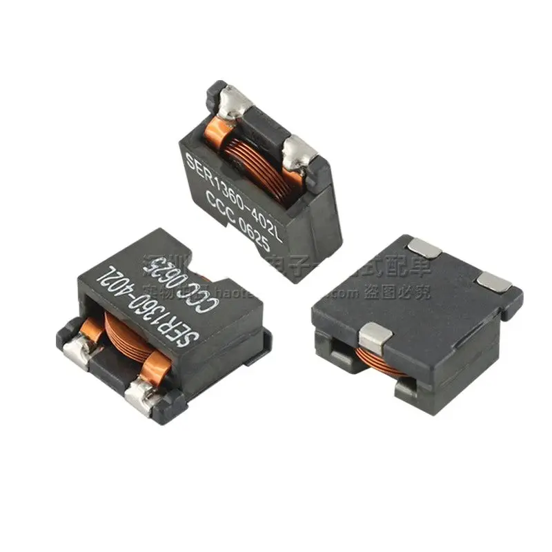 2pcs/ SER1360-402L Imported SMD Flat Copper Coil 4UH 9.4A High Current Power Inductor Filter